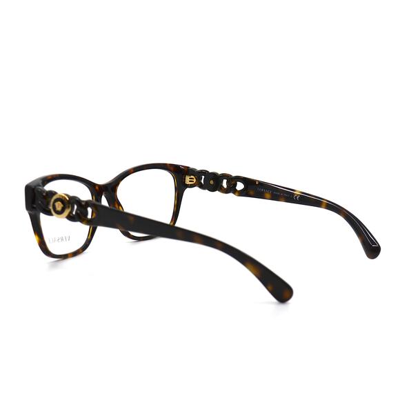 NEW VERSACE VE3306 108 HAVANA EYEGLASSES FRAME - Picture 5 of 12